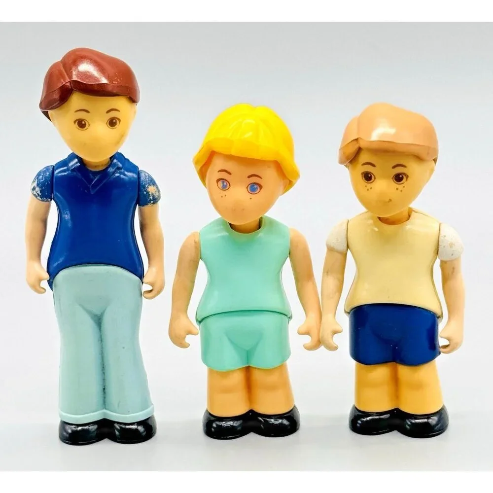 Vintage Little Tikes Dollhouse Father Sister‎ Son Man Girl Boy People Lot of 3